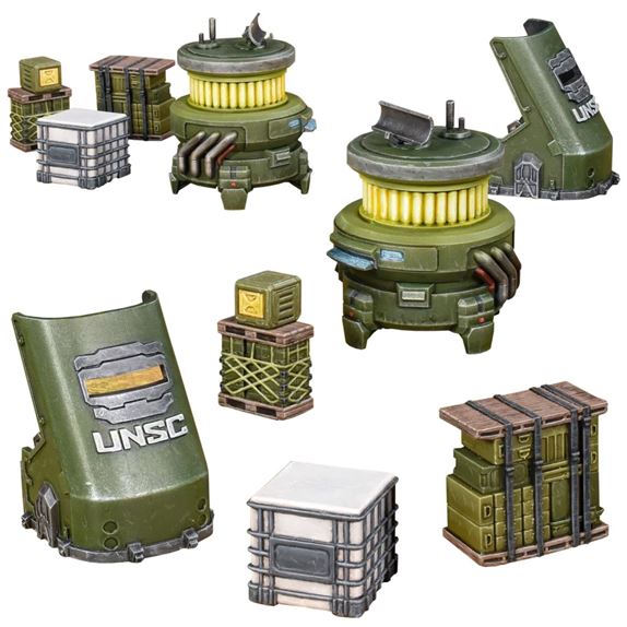Halo Flashpoint Unsc Scenery Set Colour Isolated 1024X1024
